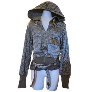 Vintage metallic MONCLER diamond quilt bomber jacket size large gold